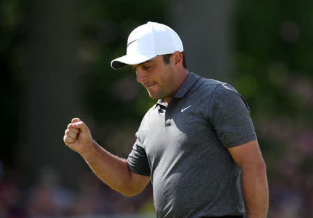 Golf - European Tour - BMW PGA Championship - Wentworth Club, Virginia Water, Britain - May 27, 2018 Italy's Francesco Molinari celebrates after winning the BMW PGA Championship Action Images via Reuters/Peter Cziborra