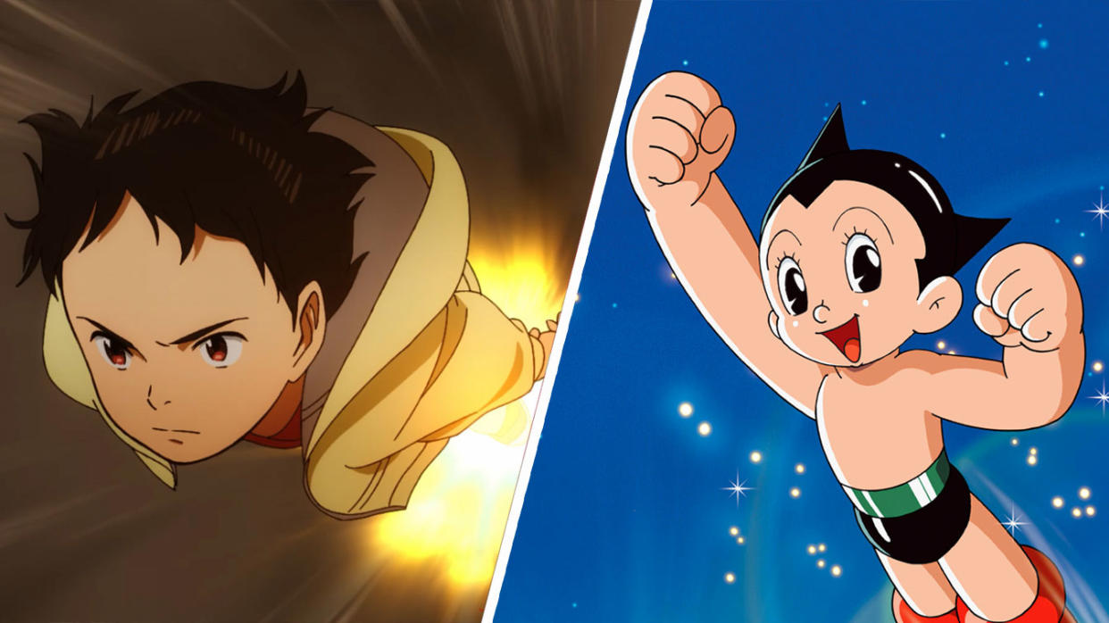 Pluto (left) has landed on Netflix, adapting Astro Boy (right) to a new generation (Netflix/Getty)