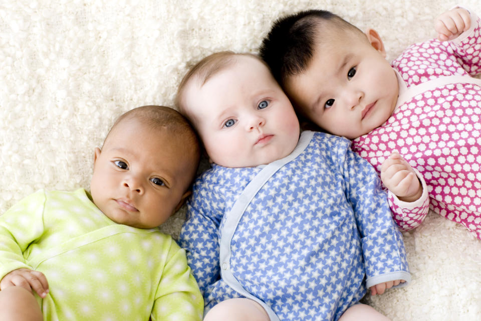 Babies lying next to each other. (Getty Images)