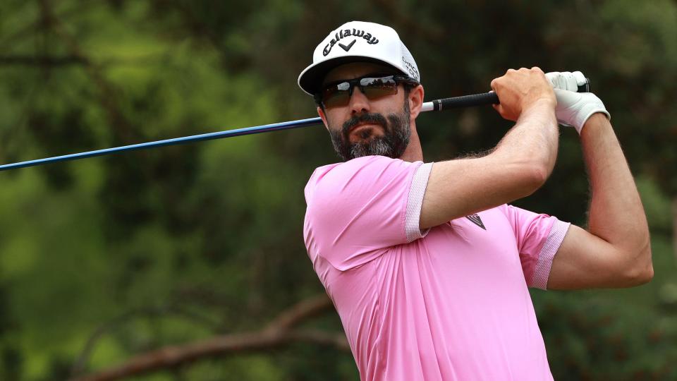 Adam Hadwin tees off