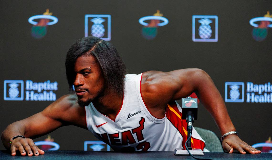 Jimmy Butler shows up to Heat media day with his ‘emo’ look ‘I’m very