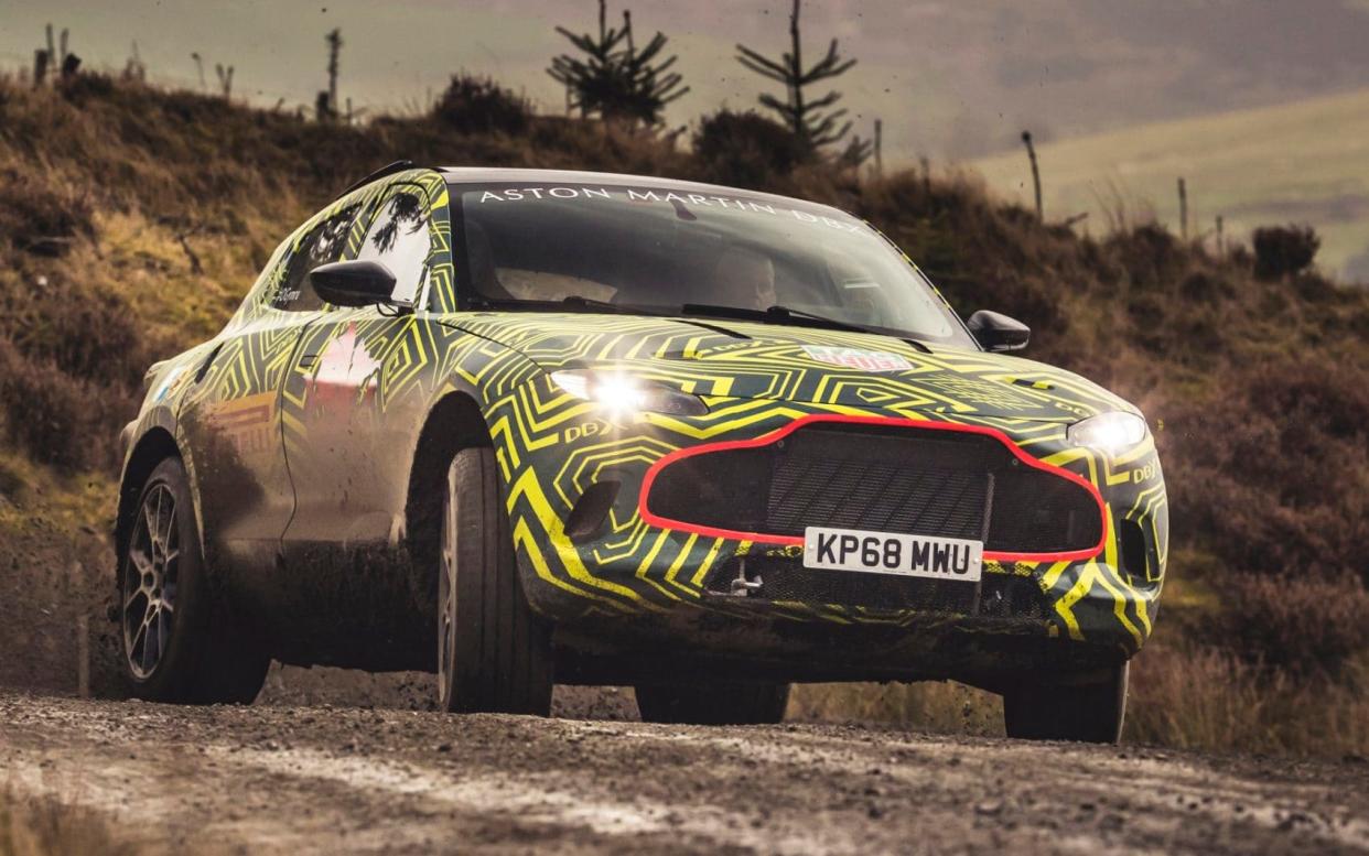 The new Aston Martin DBX, seen here in heavy camouflage during testing in Wales, will be one of the most important cars ever made by the Gaydon firm - Drew Gibson 