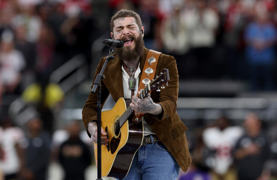Post Malone performed a rendition of ‘America The Beautiful’ at the game. The 28-year-old singer had admitted that performing in front of millions of viewers was “nerve-wracking”, but emphasised he was very “excited” to watch the match.