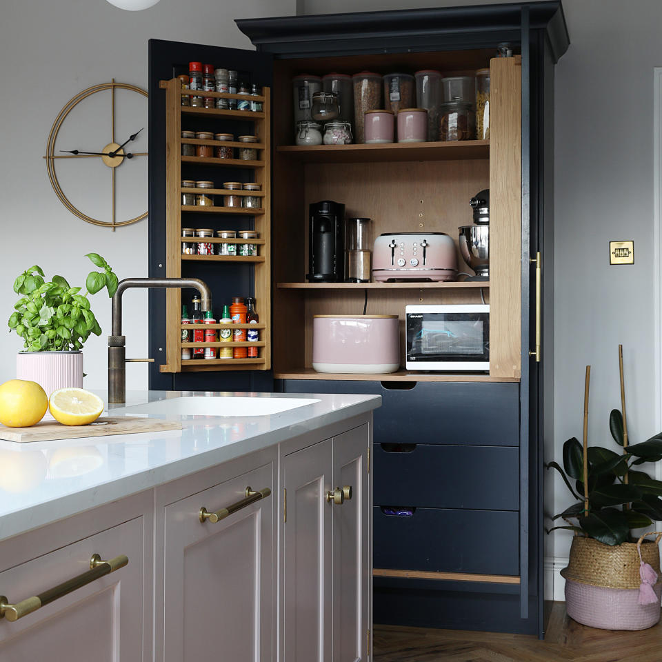 Hide appliances in a breakfast nook