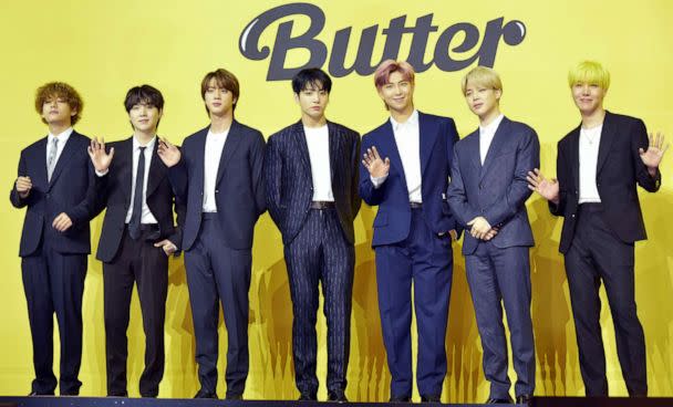 PHOTO: FILE - BTS attends a press conference for BTS's new digital single 'Butter' at Olympic Hall, May 21, 2021 in Seoul, South Korea. (The Chosunilbo Jns/ImaZins via Getty Images, FILE)