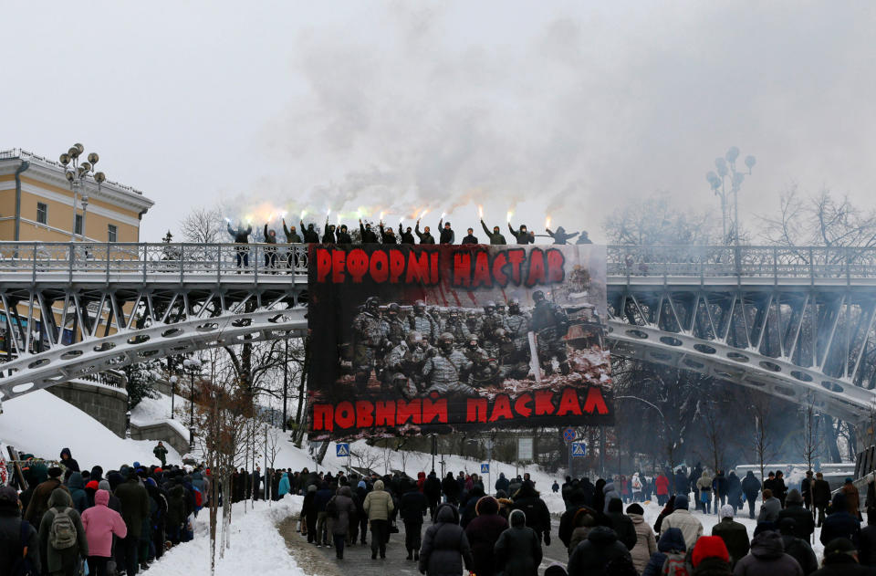 Activists protest in Kiev, Ukraine