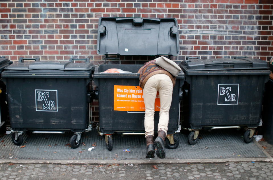 dumpster diving junk trash