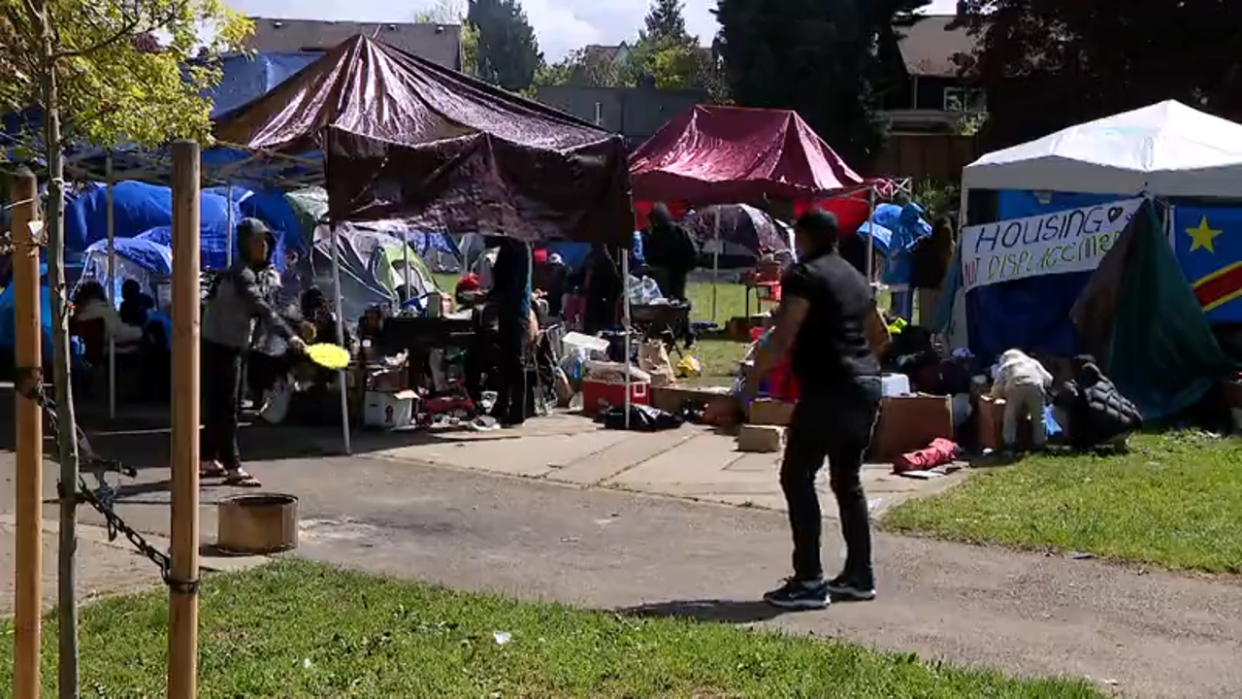 <div>Hundreds of asylum seekers have spent a week at Powell Barnett Park in Seattle's Central District after funding for their accommodations at a local hotel expired.</div> <strong>(FOX 13 Seattle)</strong>