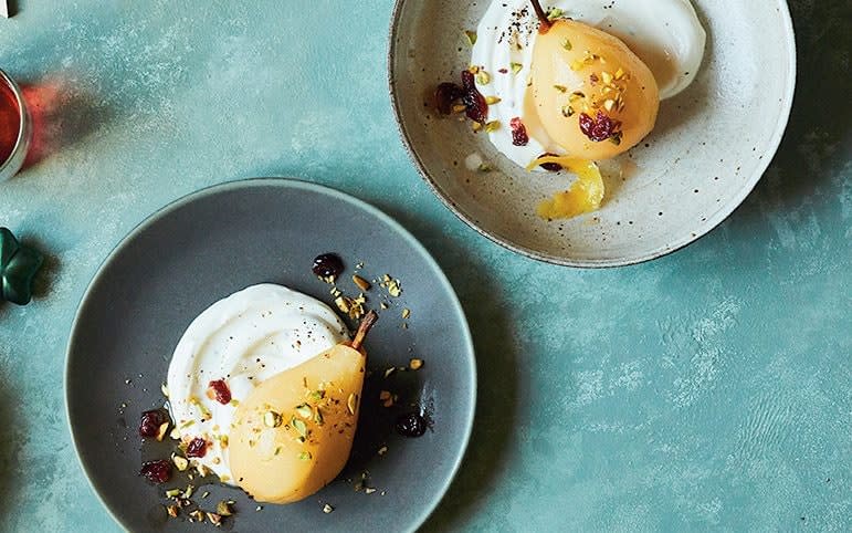 These fruity pears are the perfect light finish to a meal  - 