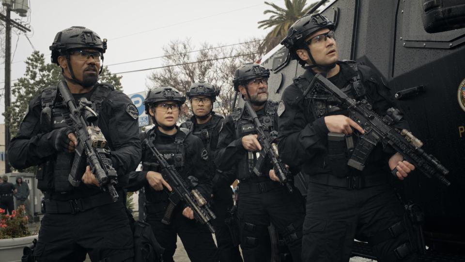 Shemar Moore as Sergeant Daniel 'Hondo' Harrelson, Brigitte Kali Canales as Alexis Cabrera, David Lim as Victor Tan, Jay Harrington as David 'Deacon' Kay, and Alex Russell as Jim Street