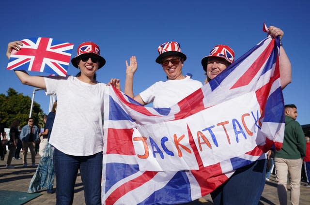 Around 5,000 British fans attended the tie 