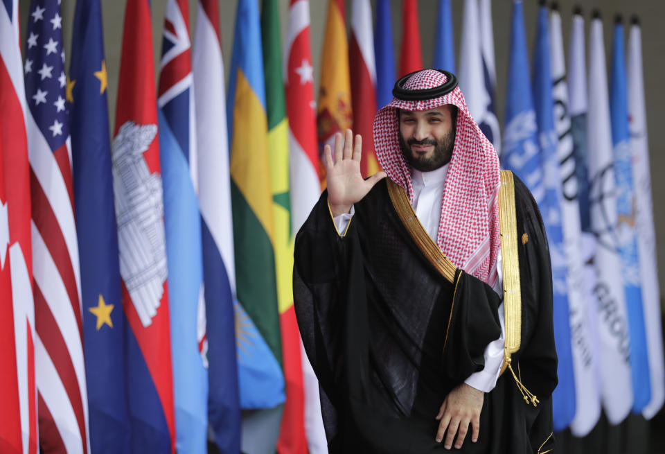 Saudi Arabia's Crown Prince and Prime Minister Mohammed bin Salman Al Saud during the G20 Summit in Nusa Dua, Bali, Indonesia, Tuesday Nov. 15, 2022. (Mast Irham/Pool Photo via AP)