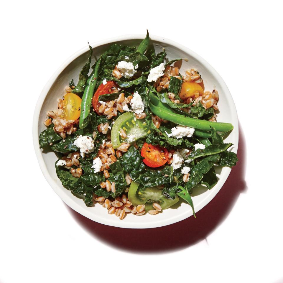 Thursday: Farro, Green Bean, and Kale Salad