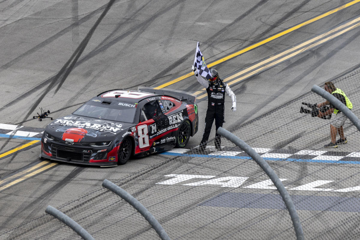 NASCAR Cup Series at Talladega results Kyle Busch steals wreck-filled GEICO 500 finish