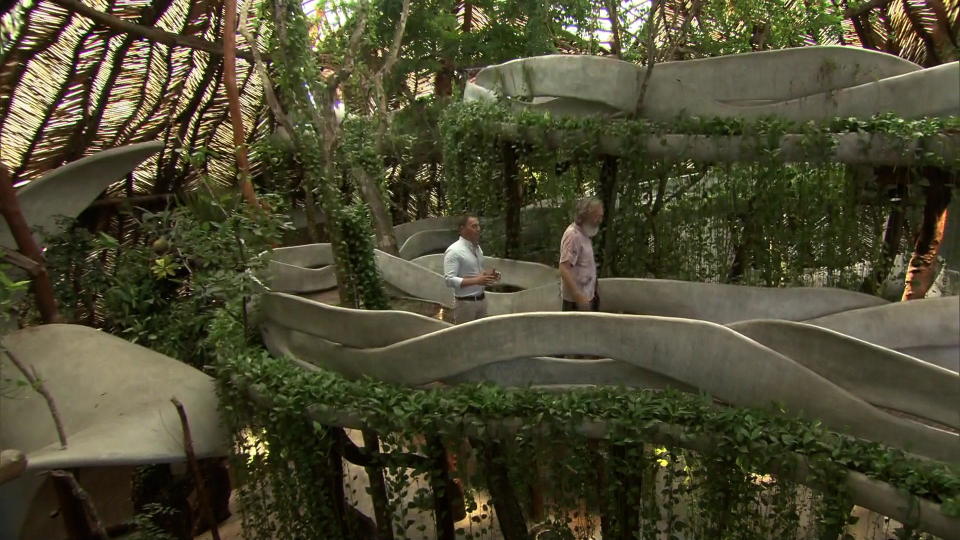 Trees are an essential element in the design of Azulik uh May, an artists' community, gallery and home in the jungle near Tulum, Mexico.  / Credit: CBS News