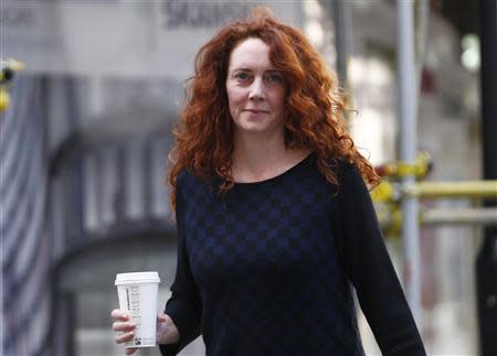 Former News International executive Rebekah Brooks arrives at the Old Bailey in central London April 1 , 2014. REUTERS/Andrew Winning