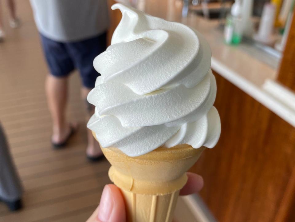 Ice cream on the Disney Wish cruise ship.