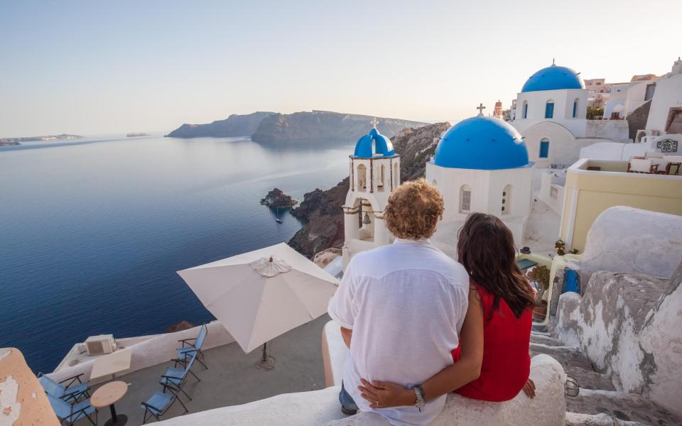 Santorini is irrepressibly romantic - Getty