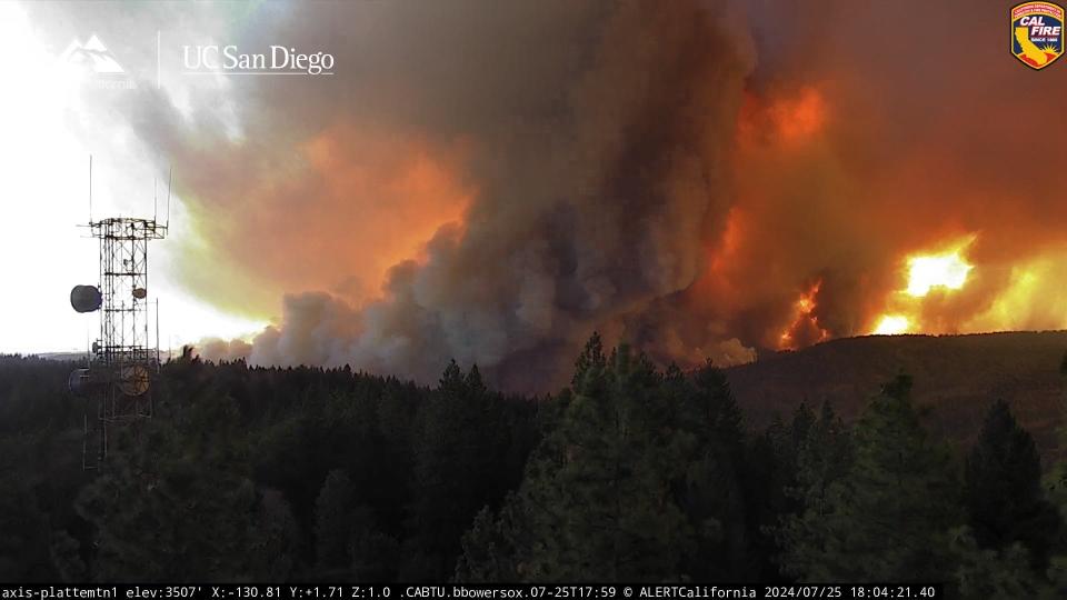 A vortex of smoke captured on an Alert California live camera during a wildfire on Thursday may have been a very rare phenomenon dubbed a fire tornado, prompting frenzied conversations among scientists.