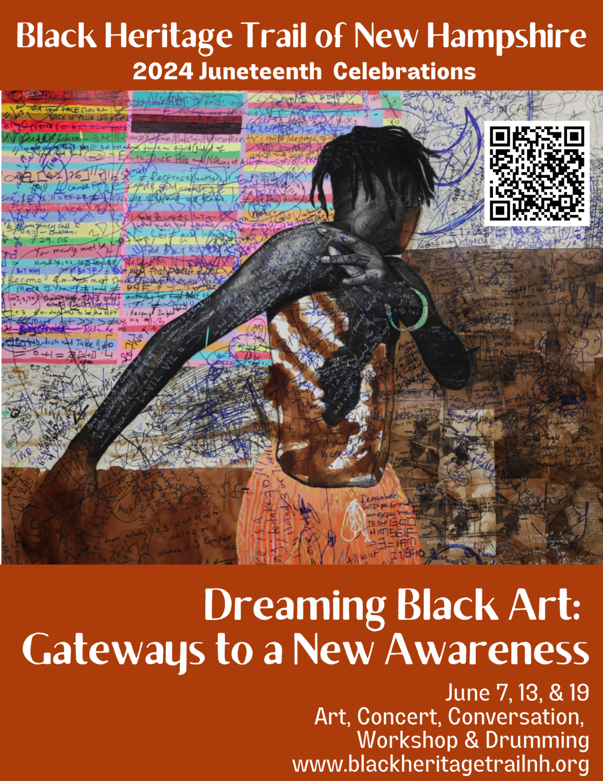 Black Heritage Trail of New Hampshire presents Juneteenth 2024 celebration themed 'Dreaming Black Art: Gateways to a New Awareness' on June 7, 13, and 19.