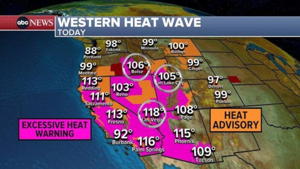PHOTO: Western heat wave. (ABC News)