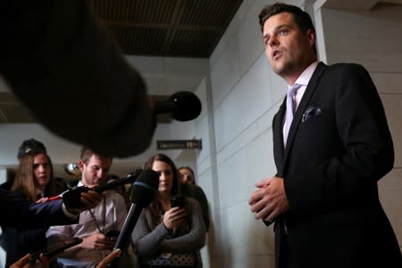 Republicans arrive for the testimony of Fiona Hill to the U.S. House of Representatives impeachment inquiry into U.S. President Trump