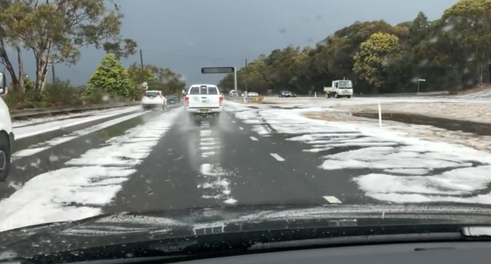 The Pacific Highway was unrecognisable on Friday afternoon. Source: Facebook/ Paul Lyth