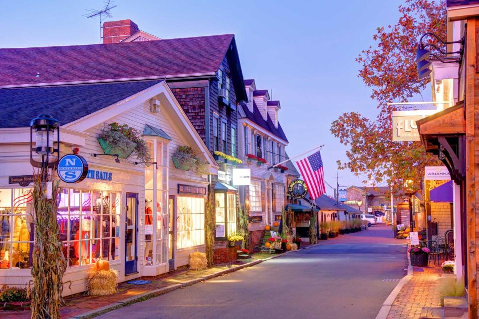 Bowen's Wharf in Newport, Rhode Island at dawn