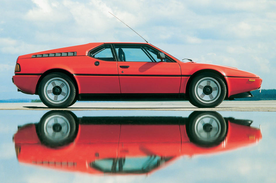 <p>The first car to come from BMW's M Division and also the first mid-engined car ever to come out of BMW. Power was provided by BMW's classic 3453cc straight-six, pushing out 277bhp. Between 1979 and 1980 456 BMW M1s were built; now they're hugely sought after.</p>