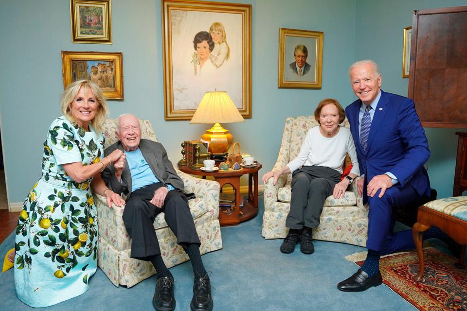 Jill and Joe Biden visit Jimmy and Rosalynn Carter in 2021