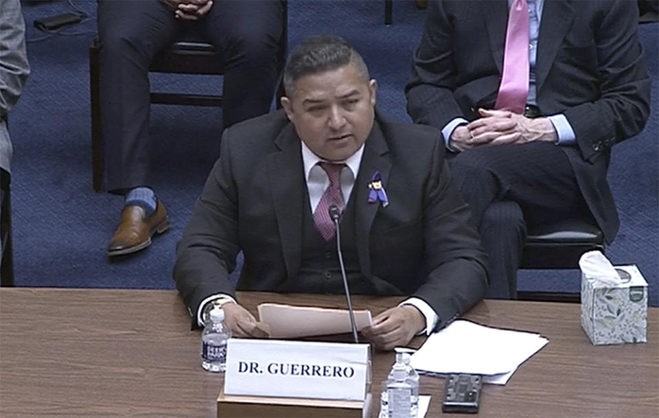 Uvalde pediatrician Dr. Roy Guerrero treated children injured during the mass shooting on May 24, including Miah Cerrillo. (House Oversight Committee)