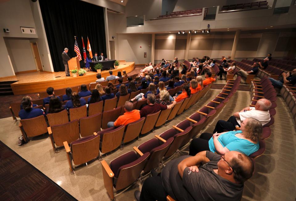 Democratic Gubernatorial forum with candidates Carnita Atwater, Dr. Jason Martin and JB Smiley at the Watkins Auditorium inside the Boling University Center at the University of Tennessee at Martin on Thursday, June 9, 2022.