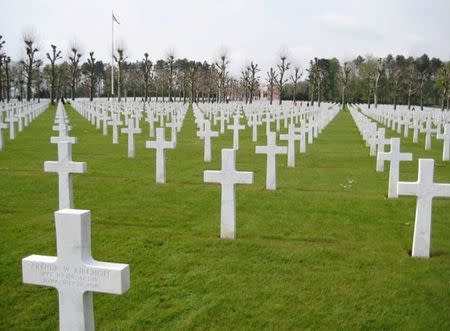 A view of the Oise-Aisne American Cemetery, Fere-en-Tardenois, near Chateau-Thierry, France in this picture taken in April 2008, with 6,012 at rest there including Paul Cody Bentley who died September 16, 1917. REUTERS/Alden Bentley