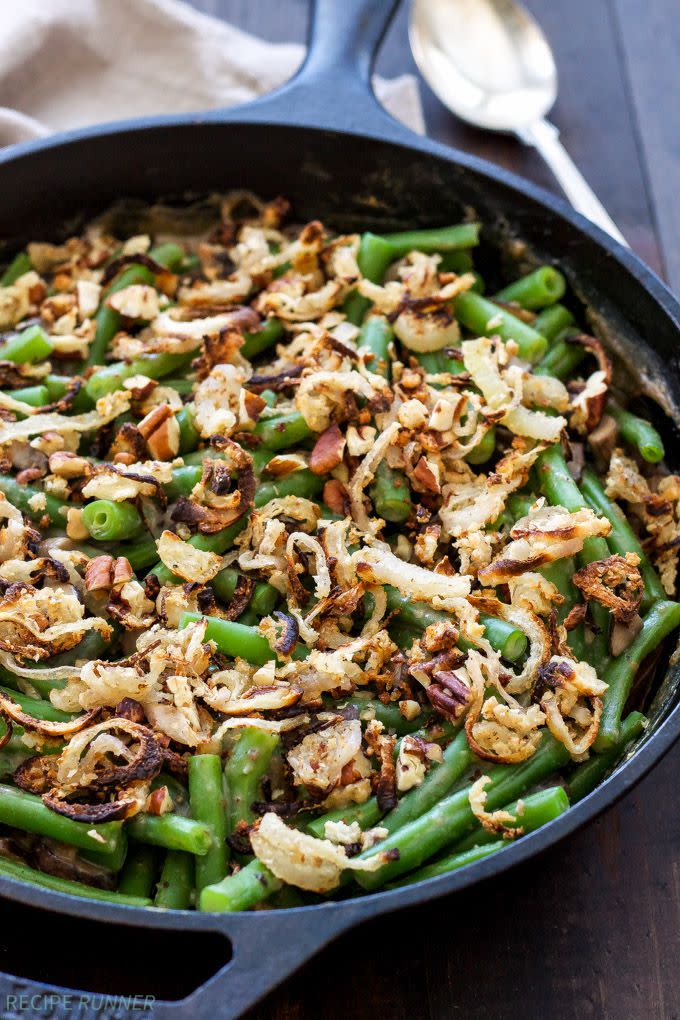 Shallot and Pecan Green Bean Casserole