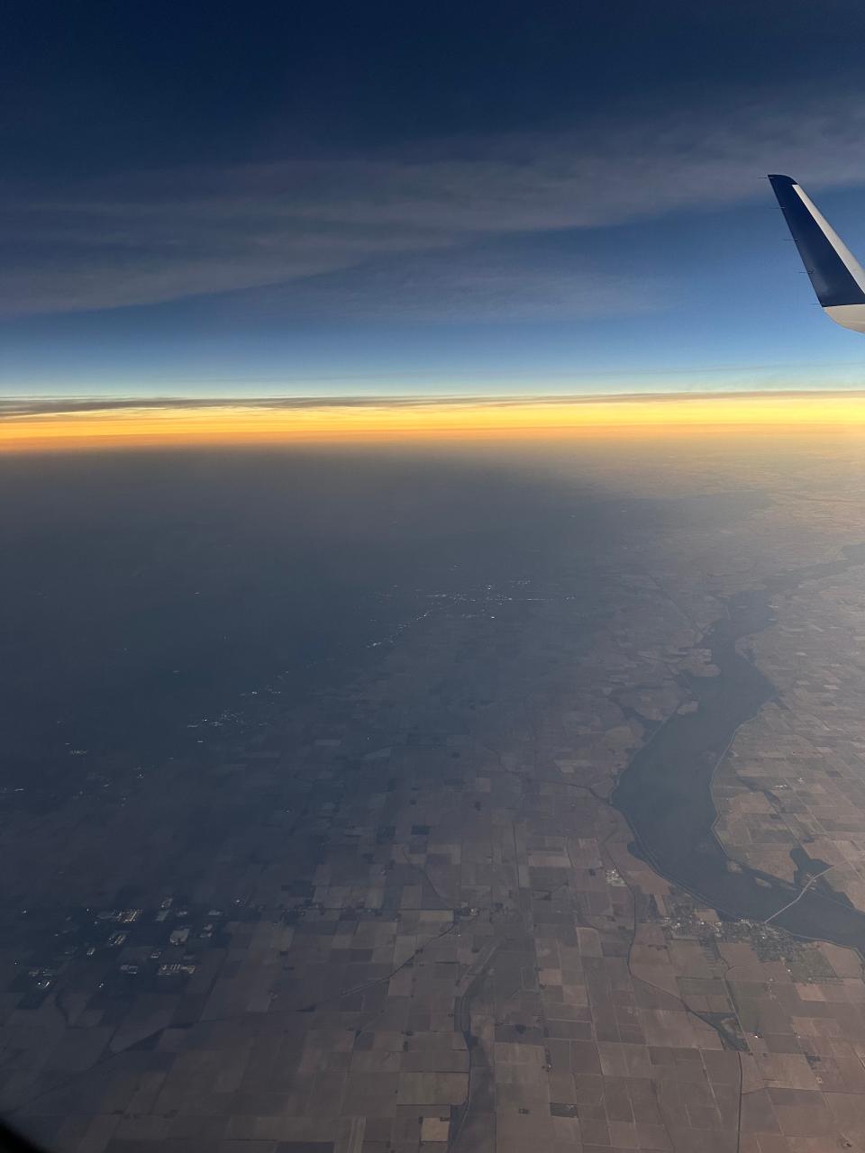 Shadow of totality somewhere over southeast Missouri on April 8, 2024.