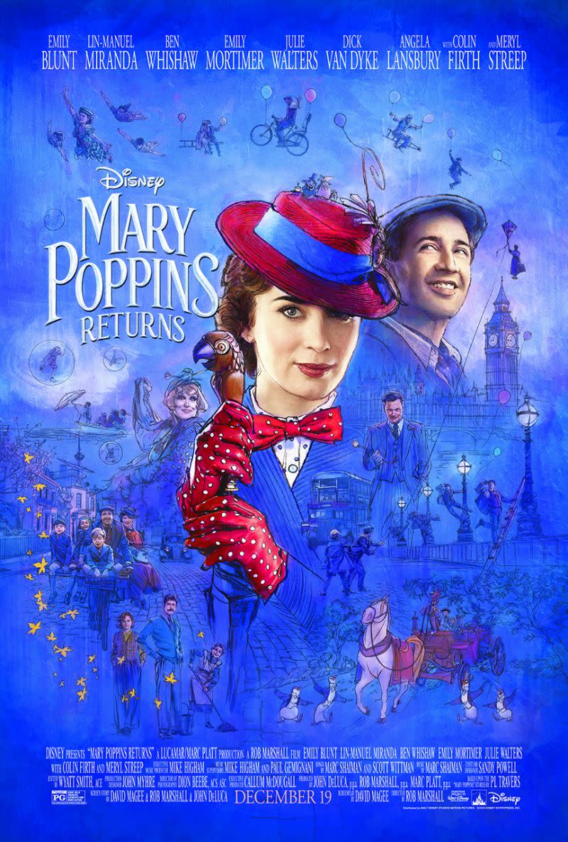 Disney veröffentlichte gerade dieses schöne neue Poster zu Mary Poppins Rückkehr.