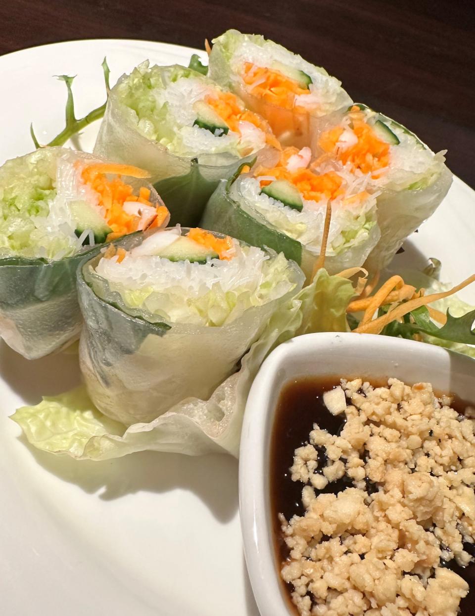 Summer rolls dipped in hoisin sauce are a light and refreshing beginning to your Thai meal at Sengchanh.