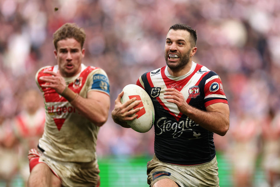 James Tedesco runs the ball.