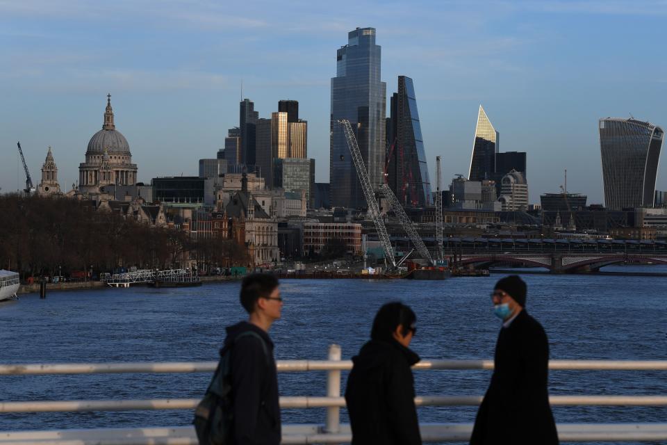 The FTSE 100 ended 1.62% higher after suffering its biggest plunge since October on Friday. Photo: Daniel Leal-Olivas/AFP/Getty