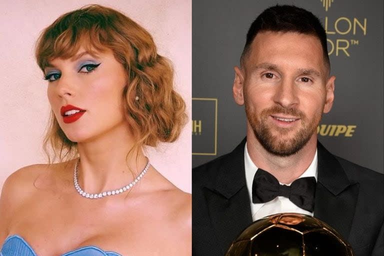 Los fanáticos de Taylor Swift encontraron una conexión entre una de sus canciones y Lionel Messi (Foto: Instagram @taylorswift / @leomessi)