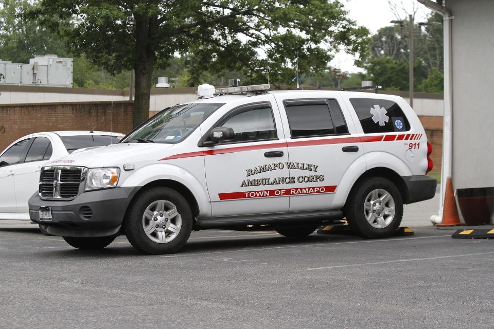 Ramapo Valley Ambulance Corps vehicle parked at the headquarters in Suffern.