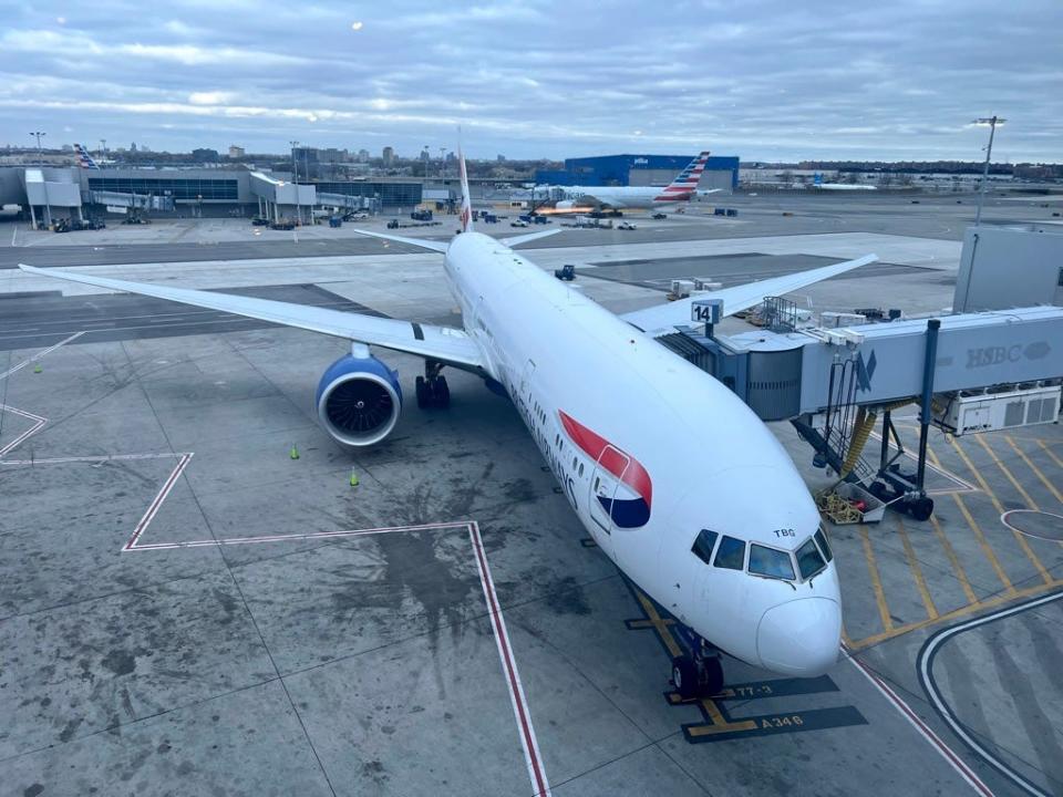 A British Airways and American Airlines aircraft at JFK.