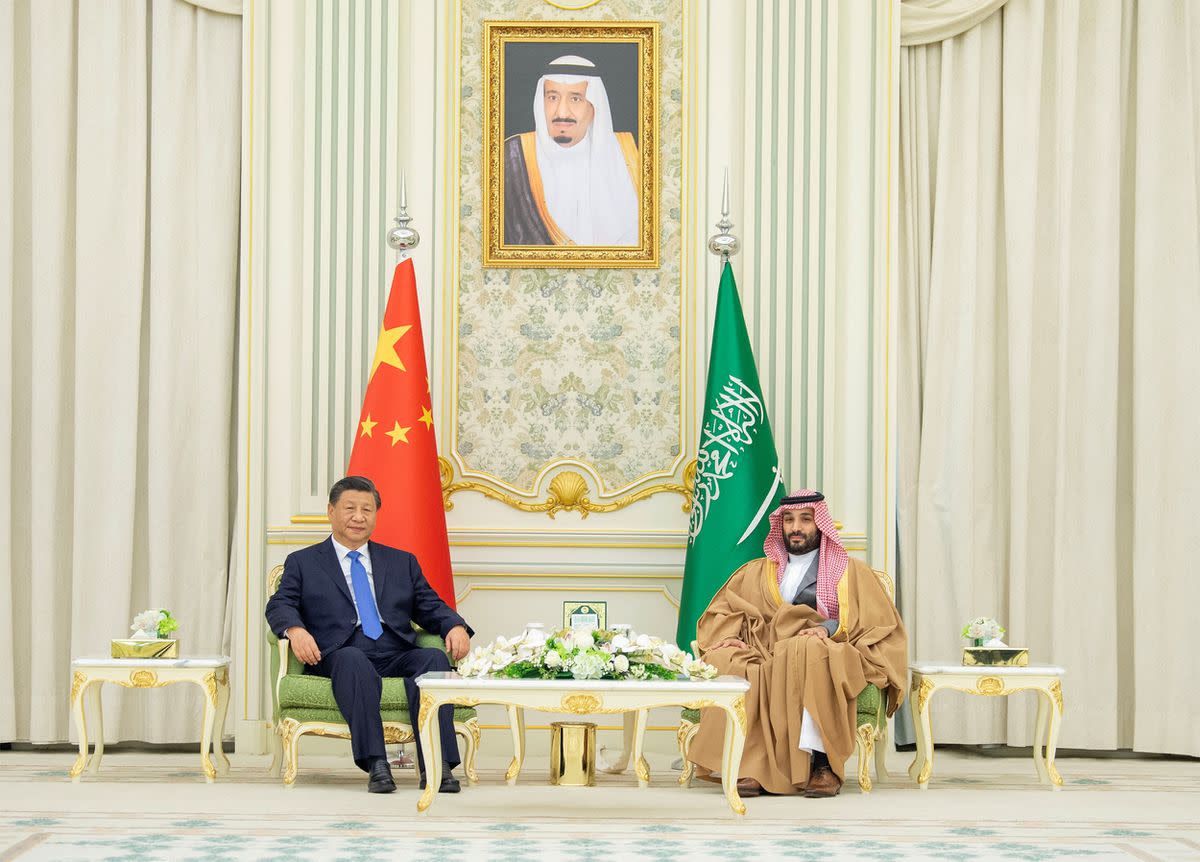 Saudi Crown Prince Mohammed Bin Salman meets with Chinese president Xi Jinping in Riyadh, Saudi Arabia  (Saudi Press Agency/Handout via REUTERS)