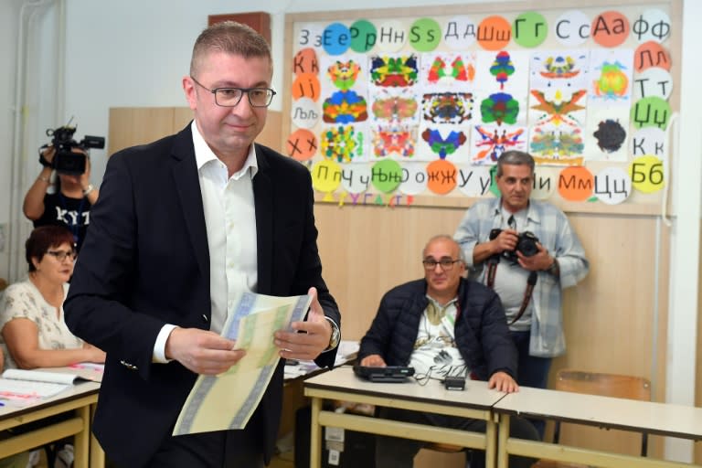 Rechtsruck in Nordmazedonien: Die nationalistische Oppositionspartei VMRO-DPMNE hat die Präsidentschafts- und Parlamentswahlen in dem Balkanstaat am Mittwoch gewonnen. (Robert ATANASOVSKI)