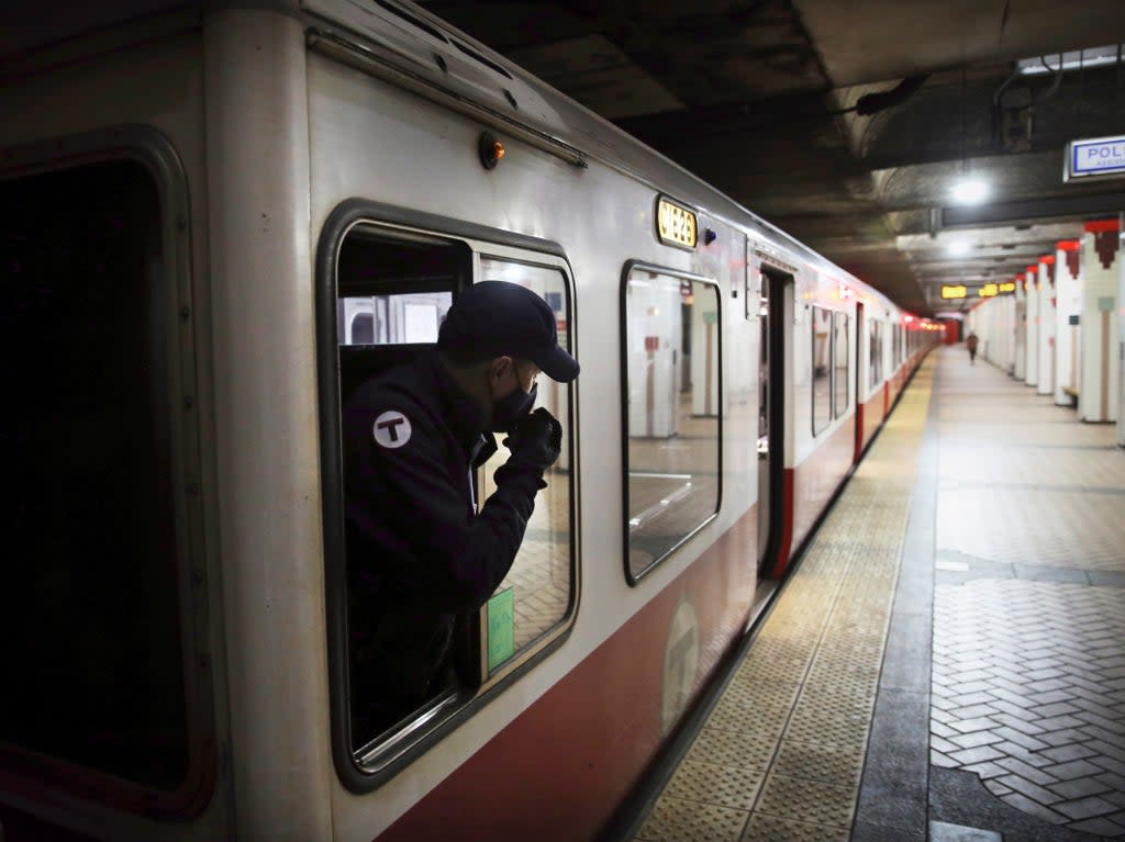 A Red Line train on the Boston Subway (AP)