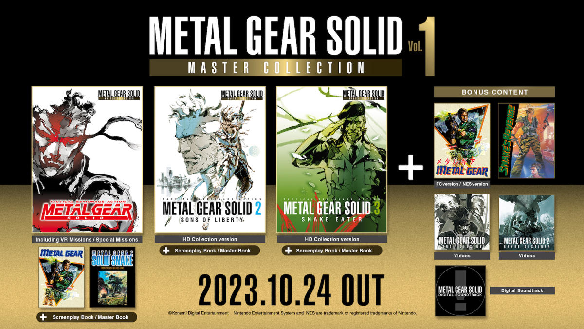 Metal Gear Solid: Master Collection Vol.1 Set to Release on Multiple Platforms in October