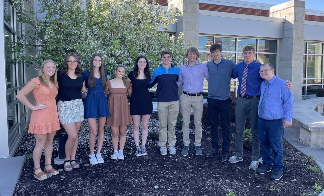 The Honesdale High School 2024 prom court is pictured from left to right: Claire Campen, Amanda Kuta, Brenna Dahlgren, Makayla Cobourn, Angelina Martinelli, Grant Tonkin, Peter Modrovsky, Nathaniel Greene, Joel Landry and Freedom Beckwith.