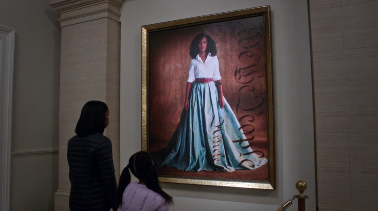 Olivia Pope is added to the National Portrait Gallery in the series finale of <em>Scandal</em>. (Photo: Hulu)