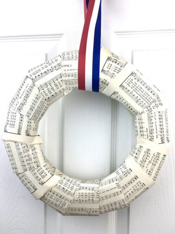 sheet music 4th of july wreaths