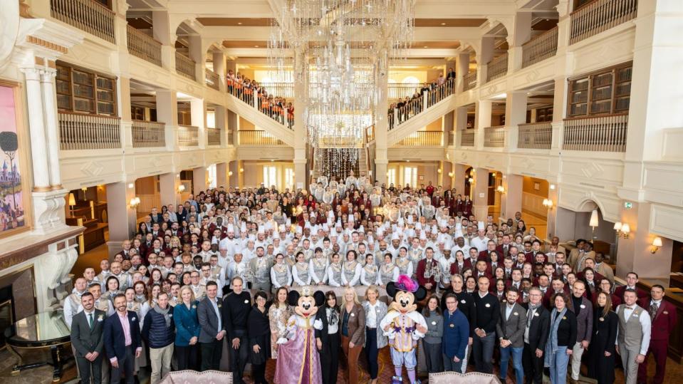 PHOTO: Disneyland Paris reopened the doors of its landmark hotel, Jan. 25, 2024, following a complete re-imagination for the lobby, guest rooms, suites and more. (Sylvain Beche/Disneyland Paris)